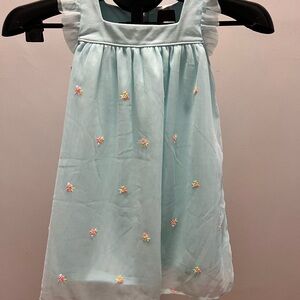Blue Kids Dress with Floral Embroidery - Carter’s